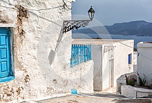 Streets of Milos island, Greece photo
