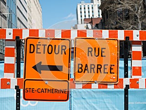 The Streets Of Montreal Are Clogged With Endless Roadwork. photo