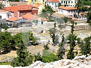 Streets near Acropolis of Athens, Greece