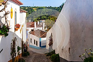 Streets of Obidos. Portugal. Tourist destination in Portugal