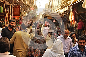 Streets of the old city of Lahore
