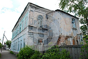 The streets of the old city of Troitsk in Russia.