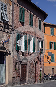 Streets of the old European city, Siena, Italy.