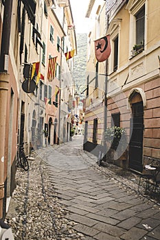 The streets of the old Italian city