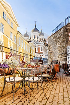 Streets of old Tallinn, Estonia