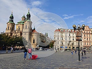 Through the streets of the old town of Prague