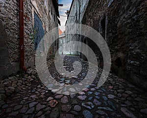 Streets of the old town of Tallinn. Estonia.