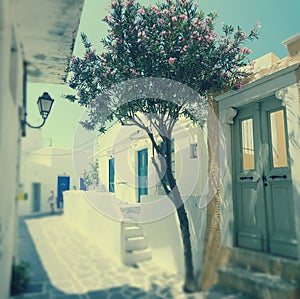 Streets of Parikia, Paros Island, Greece