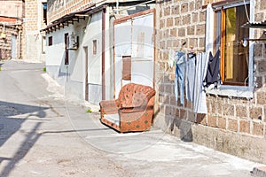 Streets of the poorest district of Kond in Yerevan. Armenia photo