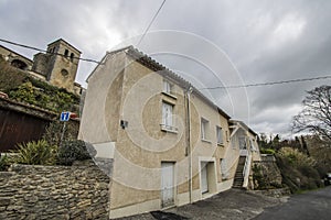 Streets of Saint-Martin-le-Vieil, France