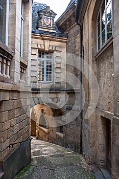 Streets of Sarlat, medieval town, Dordogne, Aquitaine, France photo