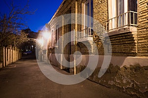 Streets of sighnaghi at night