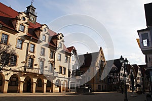 Streets in Sigmaringen town, Germany