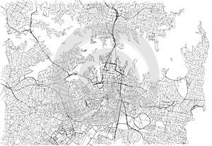 Streets of Sydney, city map, Australia