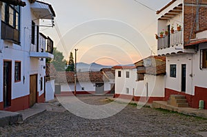 Calles de sobre el amanecer 