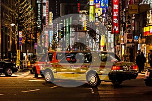 Streets and Taxy in Tokyo