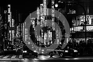 Streets and Taxy in Tokyo