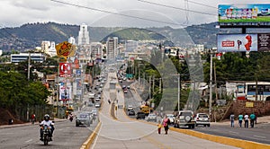 Streets of Tegucigalpa in Honduras.