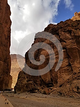 Streets of Todgha Gorge, Morocco