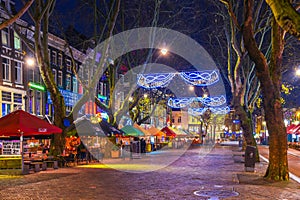 Amsterdam streets in the night time