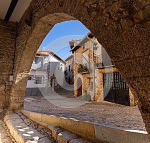 Streets of Tronchon, a Village in Teruel, Spain