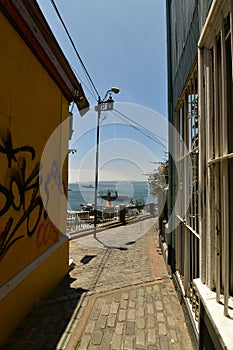 streets of Valparaiso Chile south Ameria