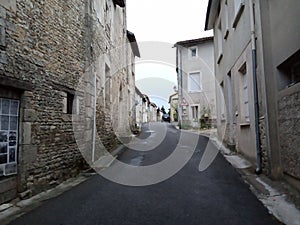 Streets of Vereuil sur Charente, France