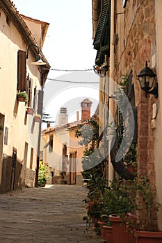 Streets of the village of Pereta, near Magliano in Maremma photo