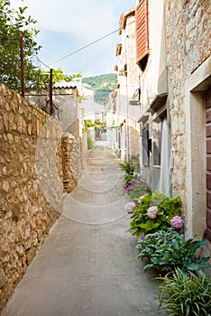 The streets of Vis, Croatia.