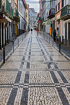 Streets and walkways of Ponta Delgada.