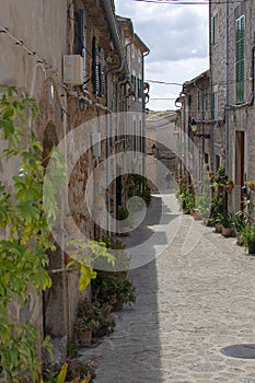 Streets and wall decorations in an alley