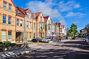 Streets of West Ealing district, London, UK