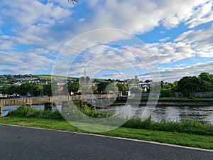 Streets of Wicklow city center.Ireland