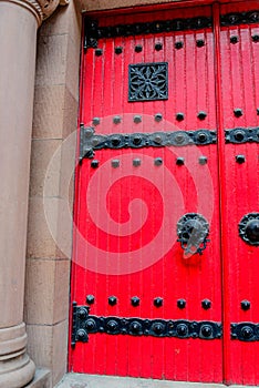 Streetscape front doors in Philly