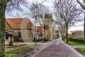 Streetscene of Ballum, Ameland, Friesland The Netherlands