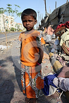 Streetside Beggar Girl