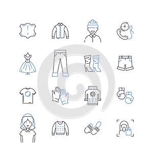 Streetwear depot line icons collection. Urban, Edgy, Skater, Grunge, Streetstyle, Hypebeast, Athletic vector and linear