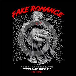 Streetwear Design Fake Romance Statue Style