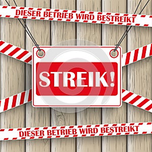 Streik Wooden Background