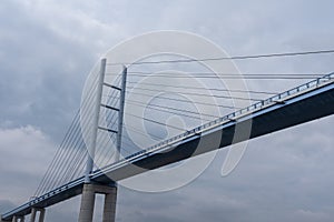 Strelasund Crossing Bridge in city Stralsund, Germany