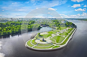 Strelka park in Yaroslavl, Russia