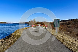 Barrier on a cycle path in austria