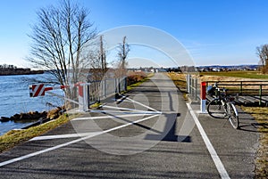Barrier on a cycle path in austria