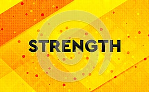 Strength abstract digital banner yellow background