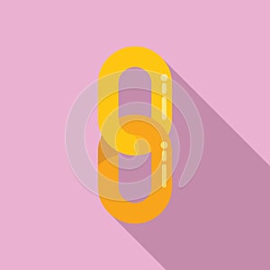 Strength chain icon flat vector. Web link