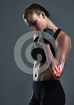 Strength doesnt come from winning but from hardships. Studio shot of a sporty young woman.