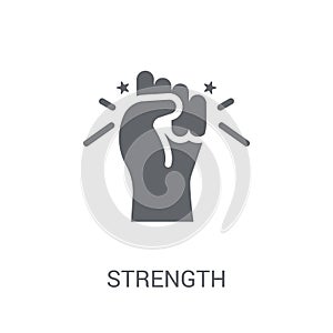 Strength icon. Trendy Strength logo concept on white background