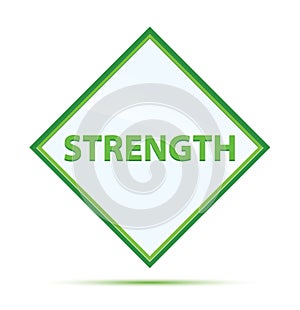 Strength modern abstract green diamond button