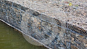 Strengthening river bank from water blurring