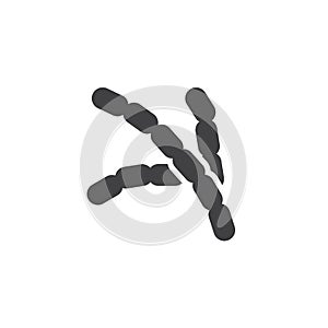 Streptococcus bacteria vector icon
